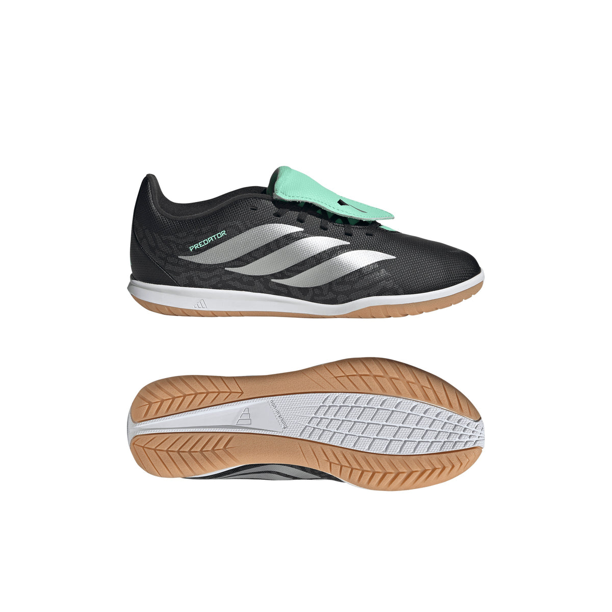 adidas Predator Club Fold-Over Tongue Sala IN Indoor Youth Soccer Shoes - Black/Silver/Mint - Best Buy Soccer