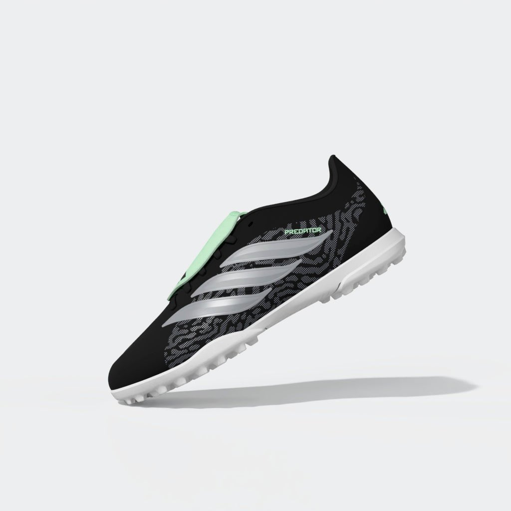 adidas Predator Club Fold-Over Tongue TF Turf Men's Soccer Cleats - Black/Silver - Best Buy Soccer