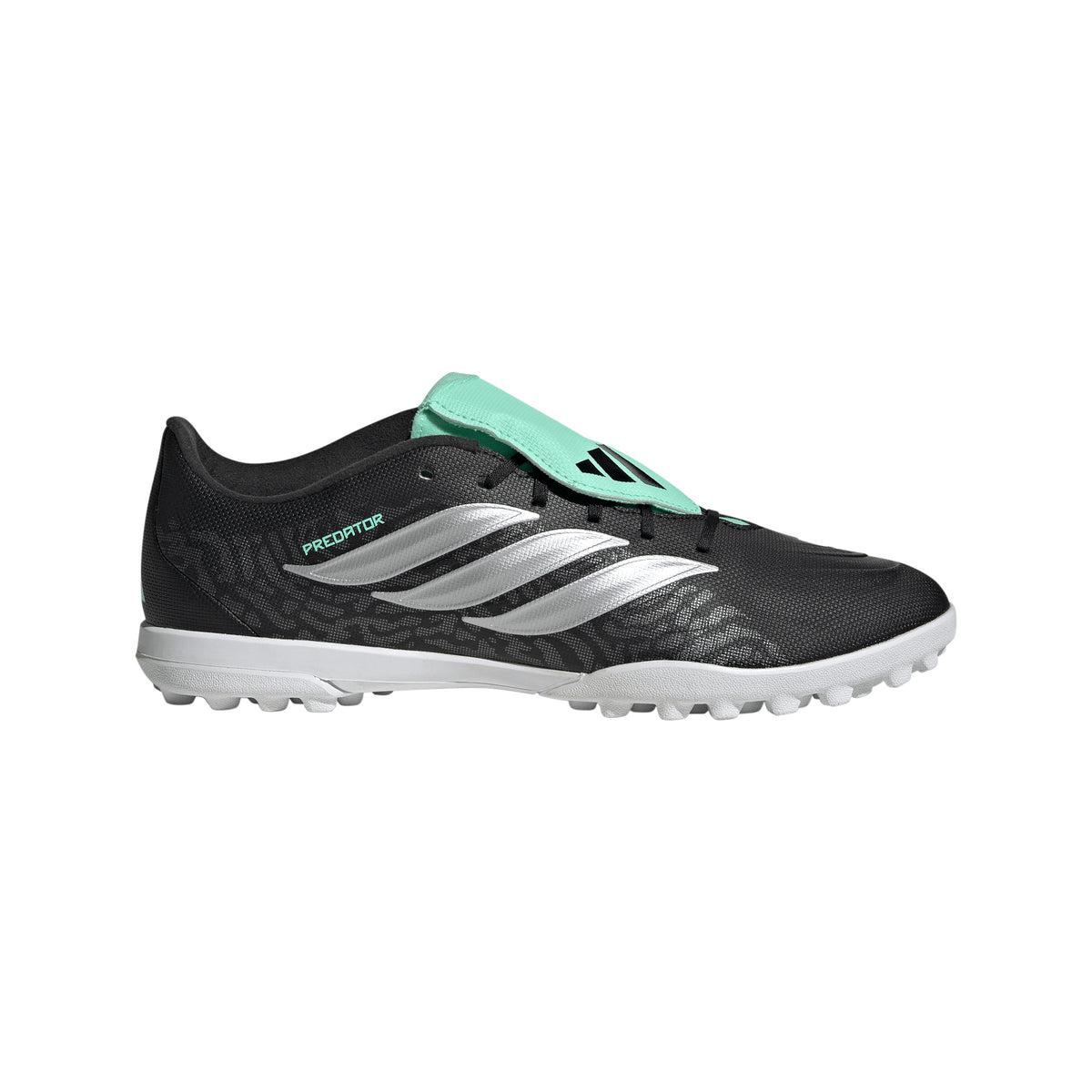 adidas Predator Club Fold-Over Tongue TF Turf Men's Soccer Cleats - Black/Silver - Best Buy Soccer