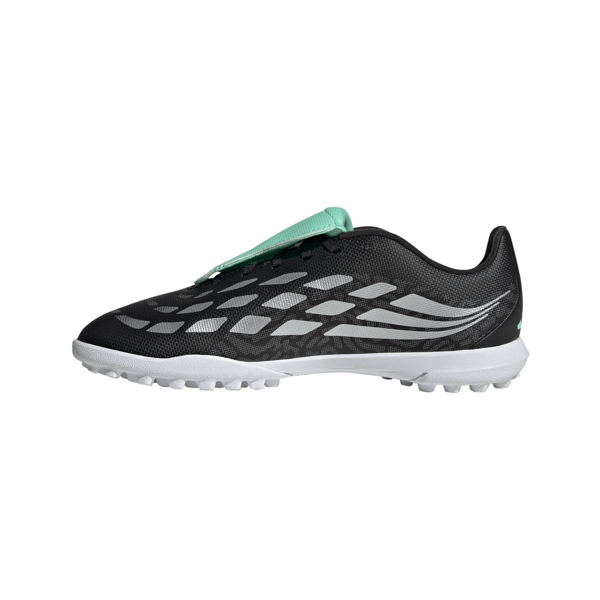 adidas Predator Club Fold-Over Tongue TF Turf Youth Soccer Cleats - Black/Silver/Mint - Best Buy Soccer
