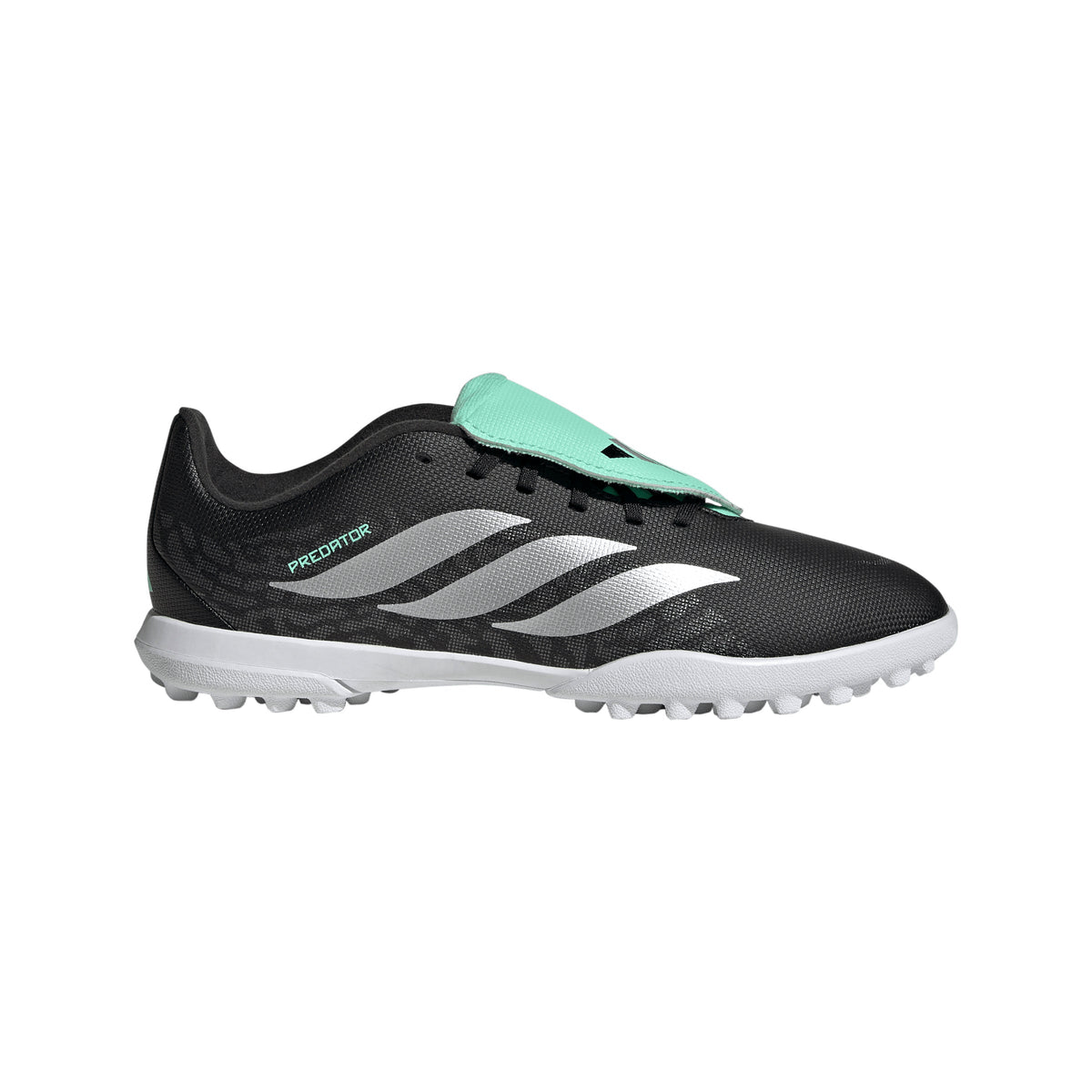 adidas Predator Club Fold-Over Tongue TF Turf Youth Soccer Cleats - Black/Silver/Mint - Best Buy Soccer