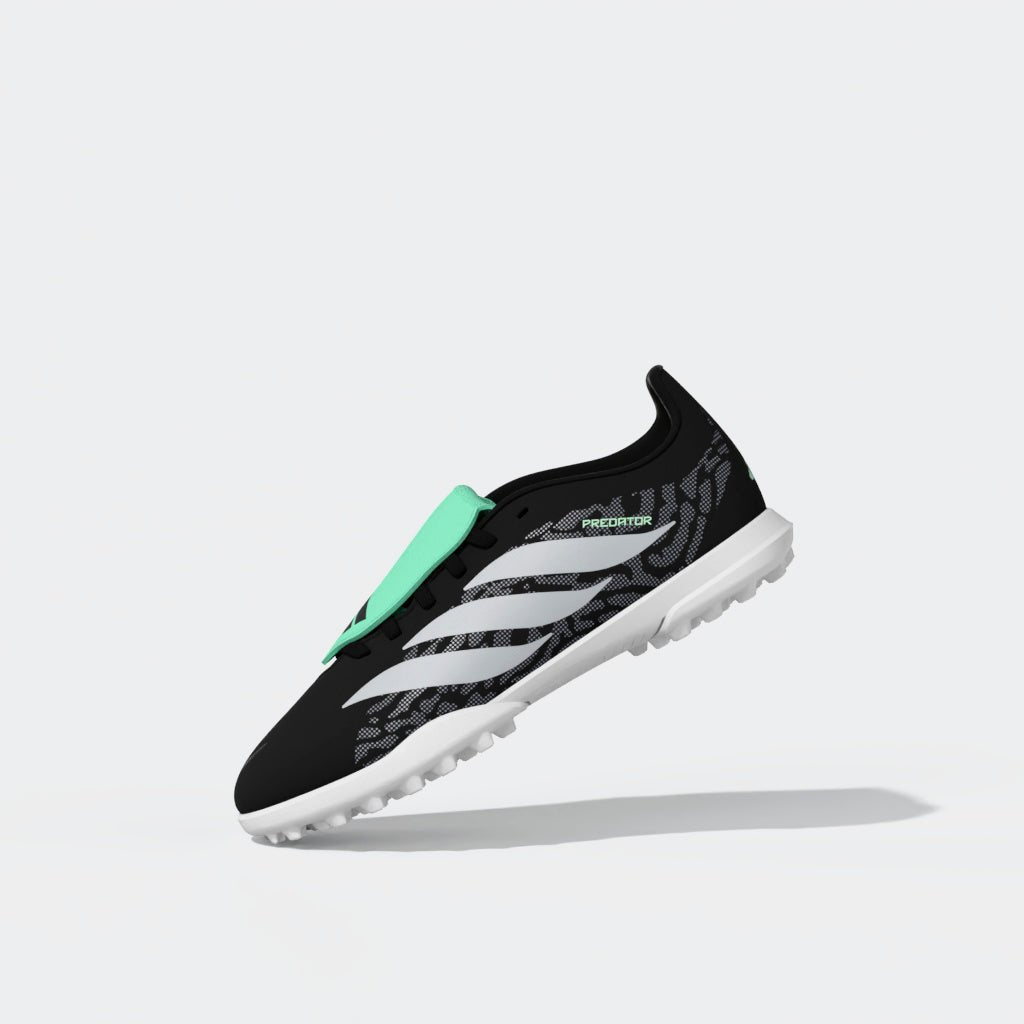 adidas Predator Club Fold-Over Tongue TF Turf Youth Soccer Cleats - Black/Silver/Mint - Best Buy Soccer