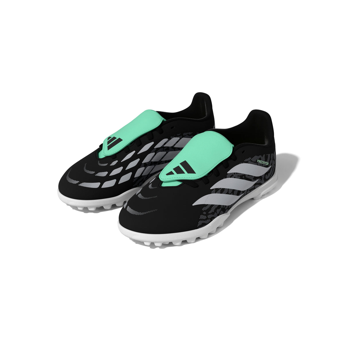 adidas Predator Club Fold-Over Tongue TF Turf Youth Soccer Cleats - Black/Silver/Mint - Best Buy Soccer