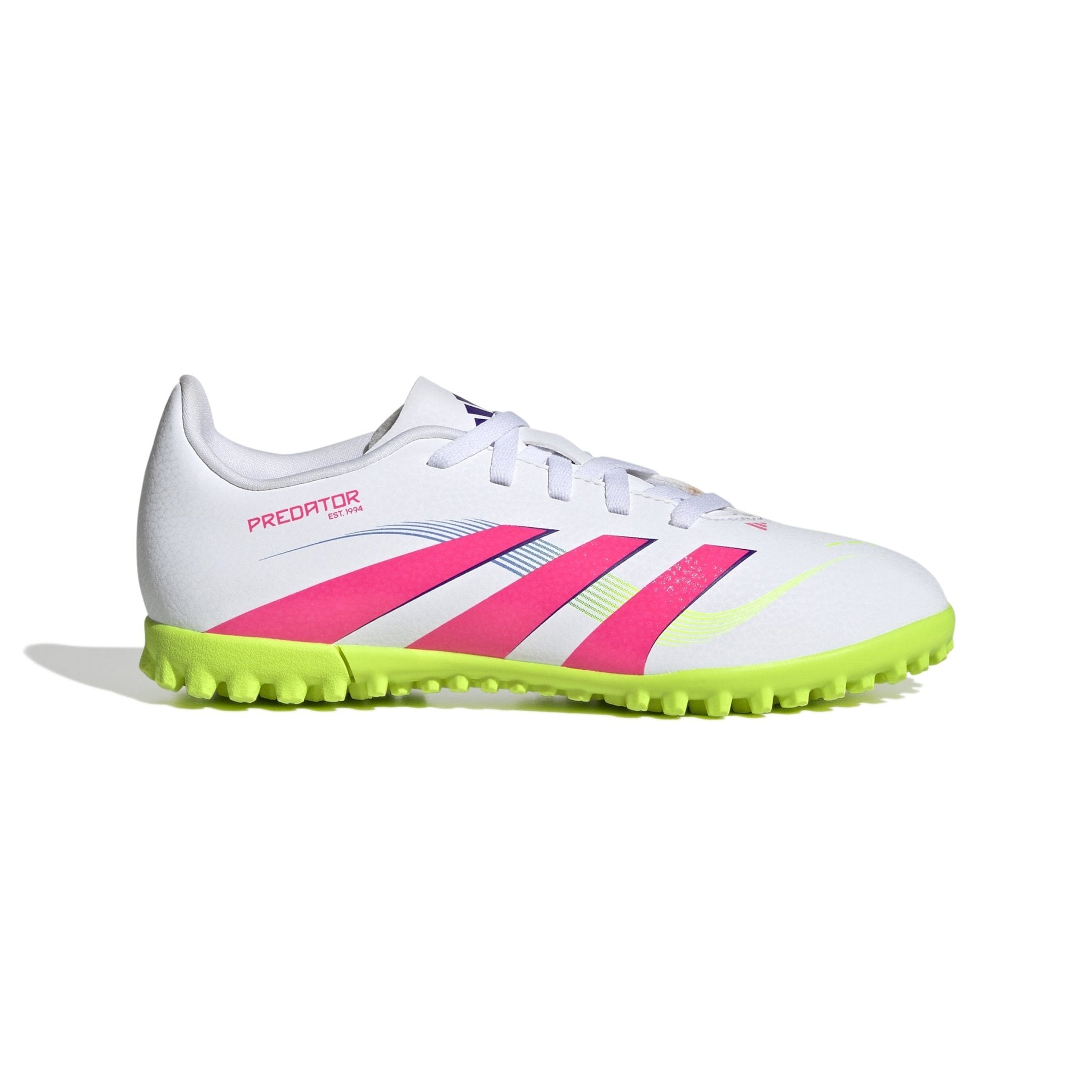 adidas Predator Club Turf Boots Junior White/Pink - Best Buy Soccer