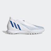 adidas Predator Edge.3 Laceless Turf Boots White/Blue - Best Buy Soccer