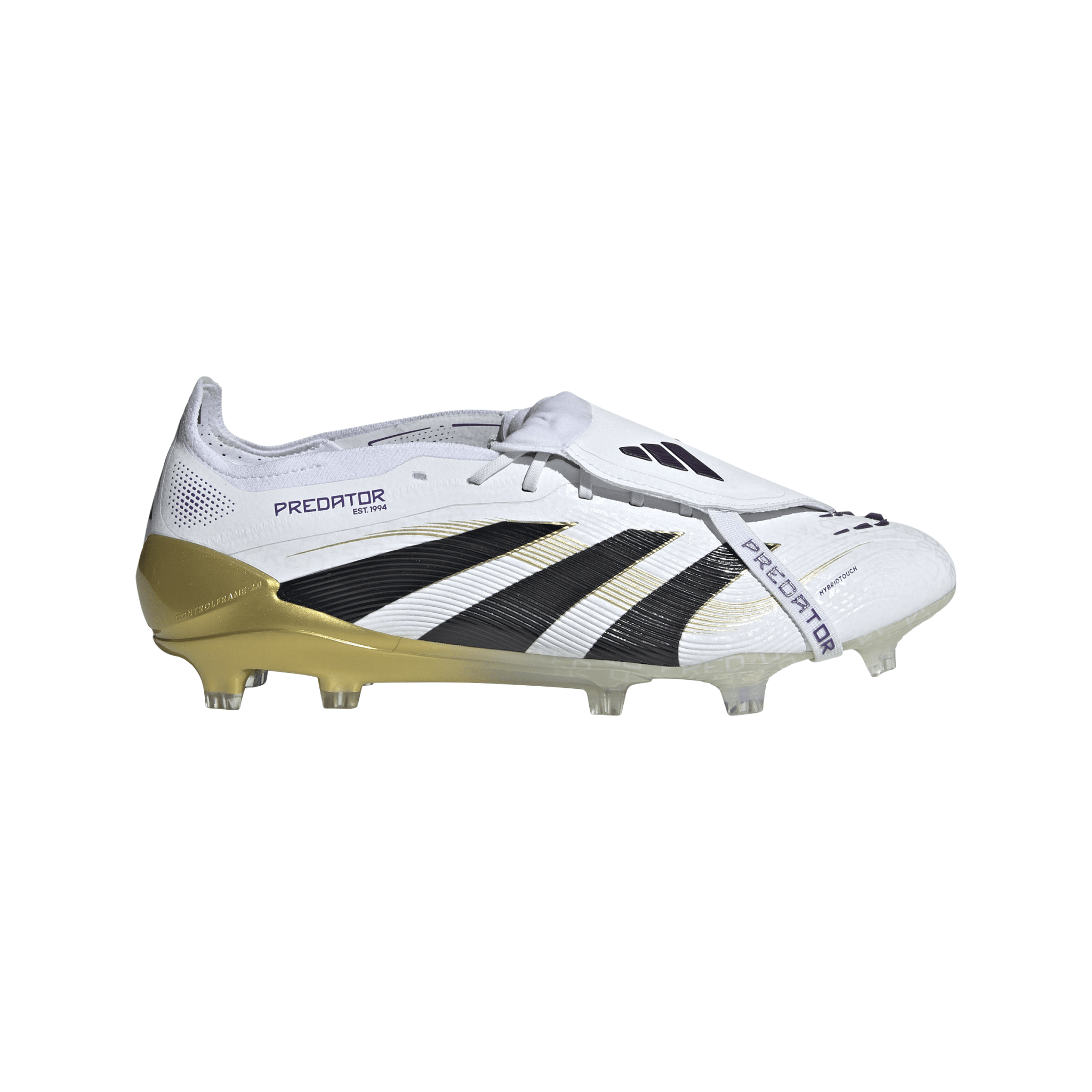 adidas Predator Eliteホワイト/ブラック/ゴールド adidas Predator Elite Fold-Over Tongue Firm Ground Boots