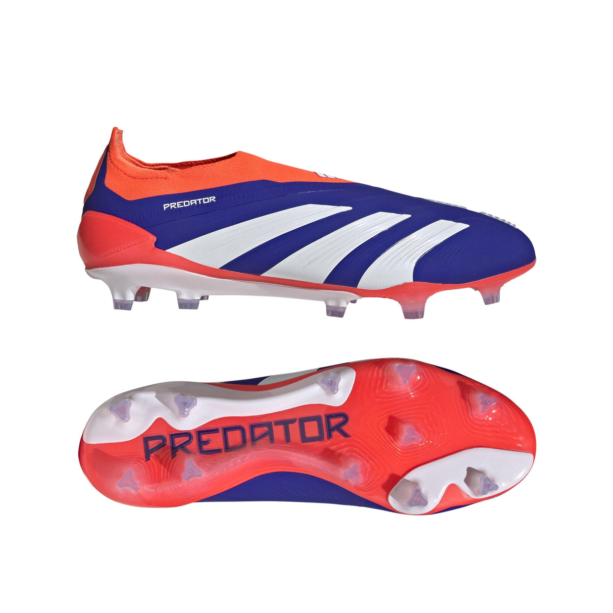 adidas Predator Elite LL FG Laceless Firm Ground Soccer Cleats - Lucid Blue/White/Solar Red - Best Buy Soccer