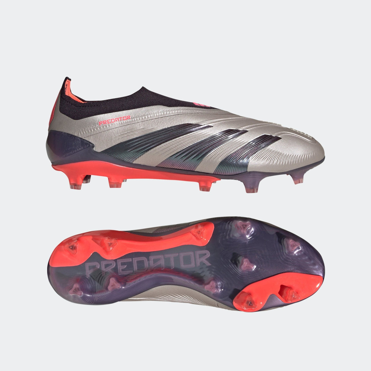 adidas Predator Elite LL FG Laceless Firm Ground Soccer Cleats - Platin Metallic/Black/Carbon - Best Buy Soccer