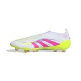 adidas Predator Elite LL FG Laceless Firm Ground Soccer Cleats - White/Lucid Pink/Lucid Lemon - Best Buy Soccer
