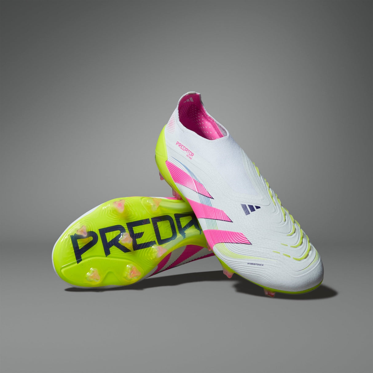adidas Predator Elite LL FG Laceless Firm Ground Soccer Cleats - White/Lucid Pink/Lucid Lemon - Best Buy Soccer