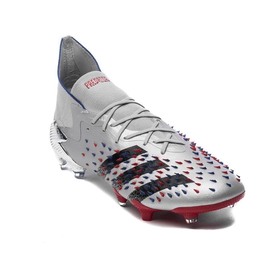 adidas Predator Freak 1 FG Firm Ground Soccer Cleats - Silver Metallic/Black/Scarlet - Best Buy Soccer