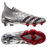 adidas Predator Freak 1 FG Firm Ground Soccer Cleats - Silver Metallic/Black/Scarlet - Best Buy Soccer