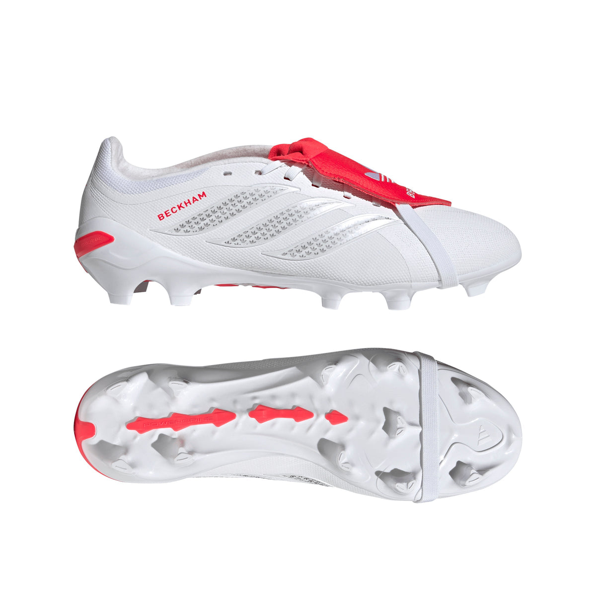 adidas Predator League Fold-Over Tongue FG Firm Ground Men's Soccer Cleats - White/Silver/Red - Best Buy Soccer