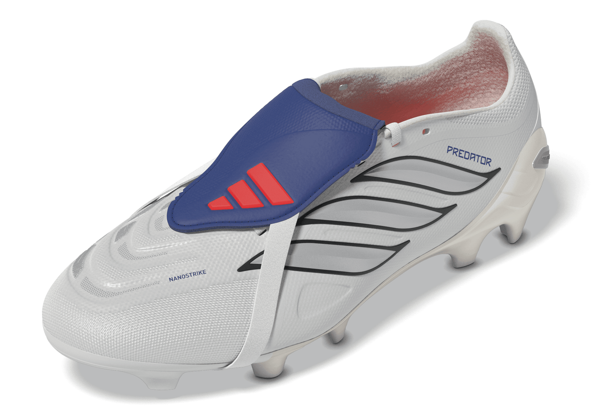 adidas Predator League Fold-Over Tongue FG Firm Ground Men's Soccer Cleats - White/Zero Metallic/Blue - Best Buy Soccer
