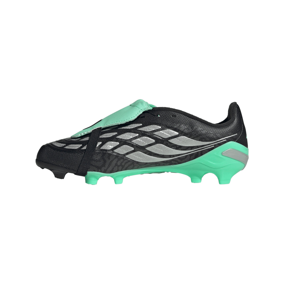 adidas Predator League Fold-Over Tongue FG Firm Ground Youth Soccer Cleats - Black/Silver - Best Buy Soccer