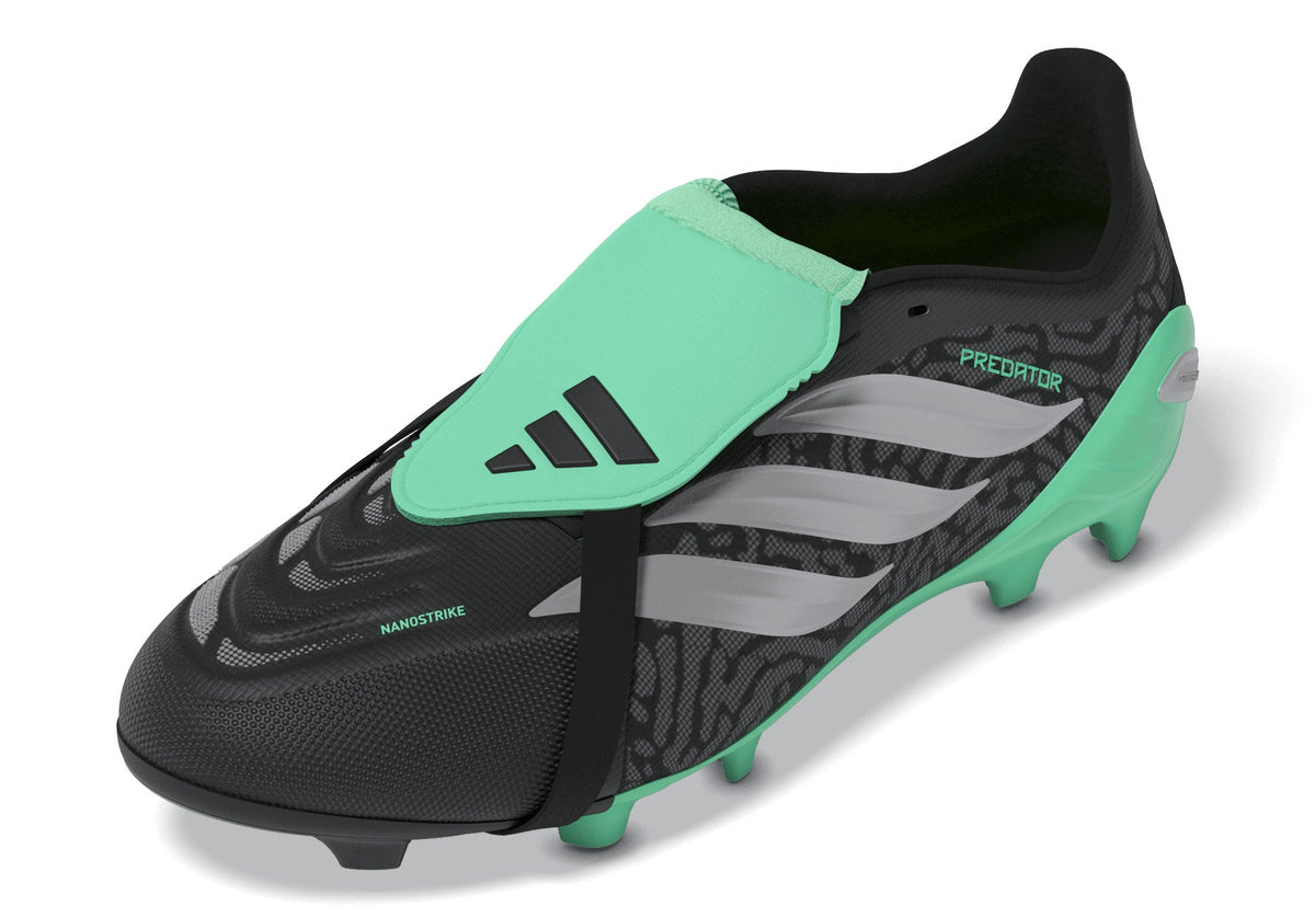 adidas Predator League Fold-Over Tongue FG Firm Ground Youth Soccer Cleats - Black/Silver - Best Buy Soccer
