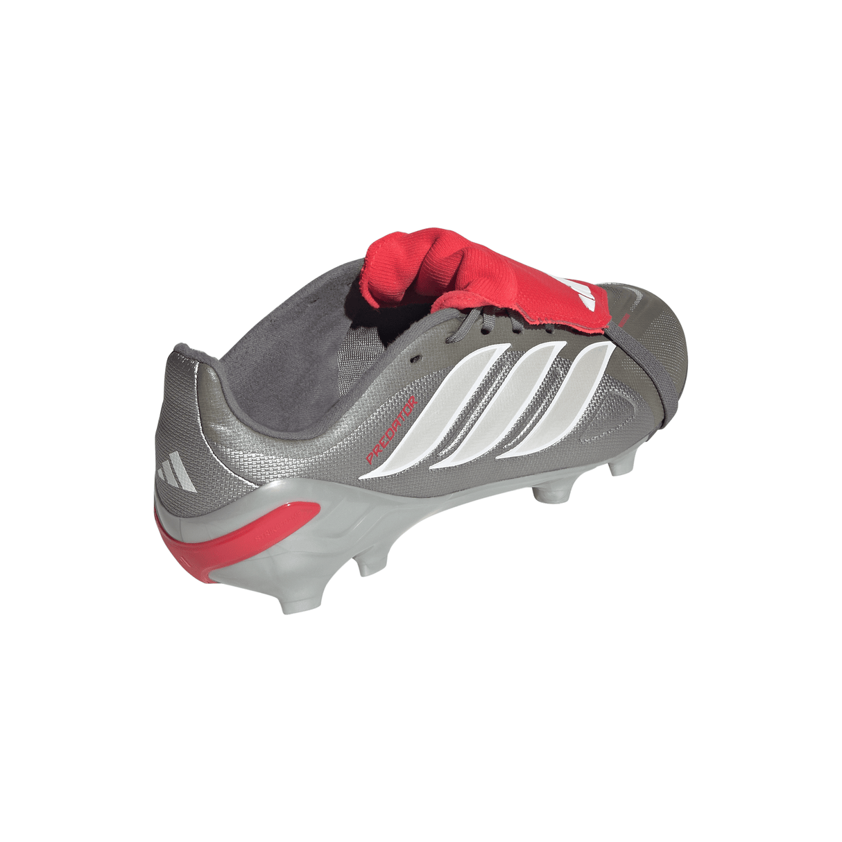 adidas Predator League Fold-Over Tongue FG Youth Soccer Cleats - Grey/Red - Best Buy Soccer