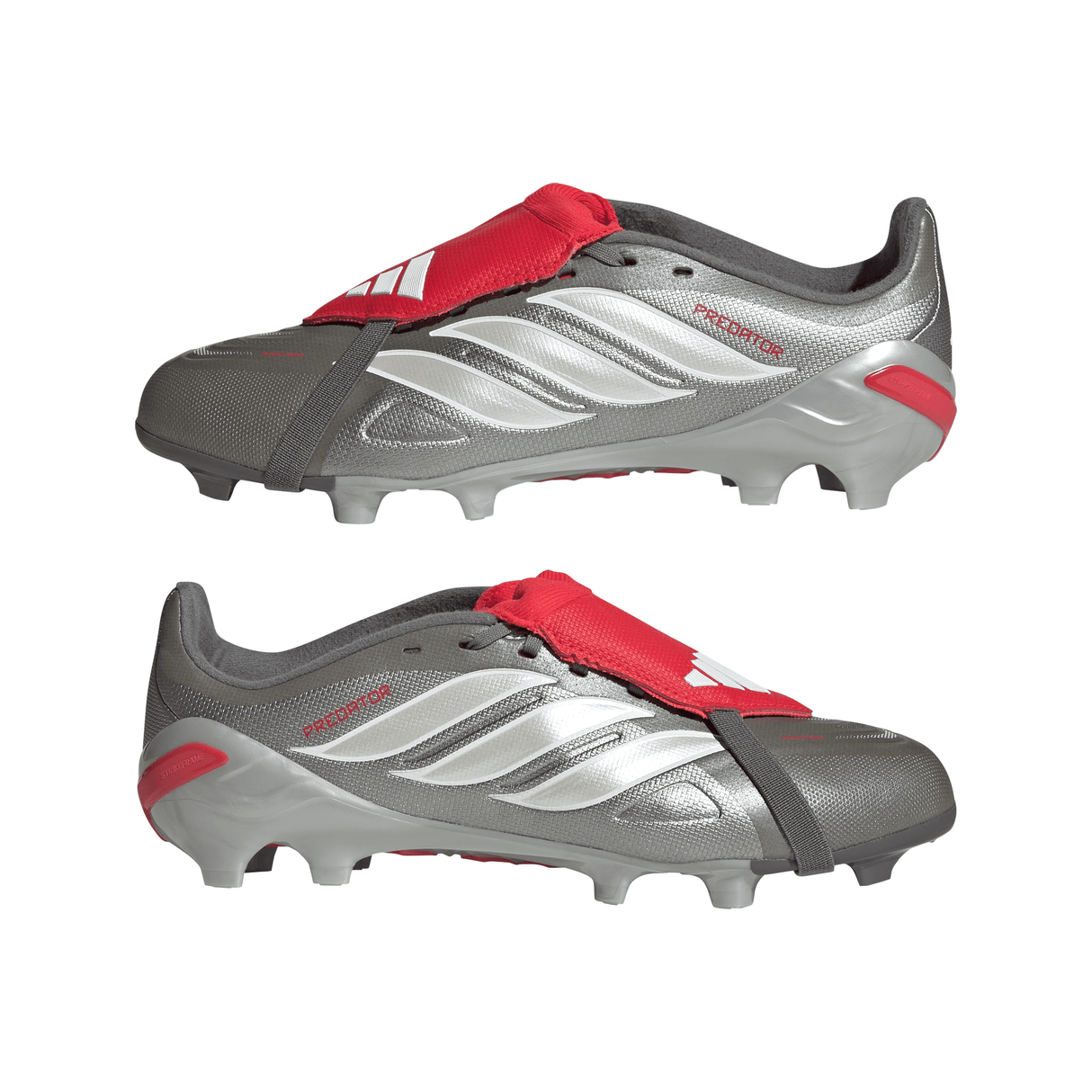 adidas Predator League Fold-Over Tongue FG Youth Soccer Cleats - Grey/Red - Best Buy Soccer