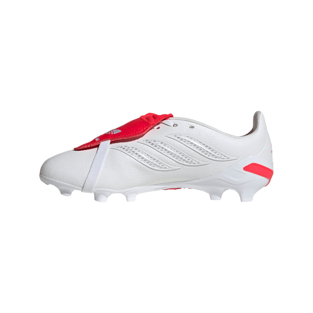 adidas Predator League Fold-Over Tongue Firm Ground Youth Soccer Cleats - White/Silver/Red - Best Buy Soccer