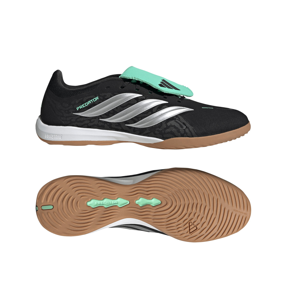 adidas Predator League Fold-Over Tongue IN Indoor Men's Soccer Shoes - Black/Silver/Mint - Best Buy Soccer