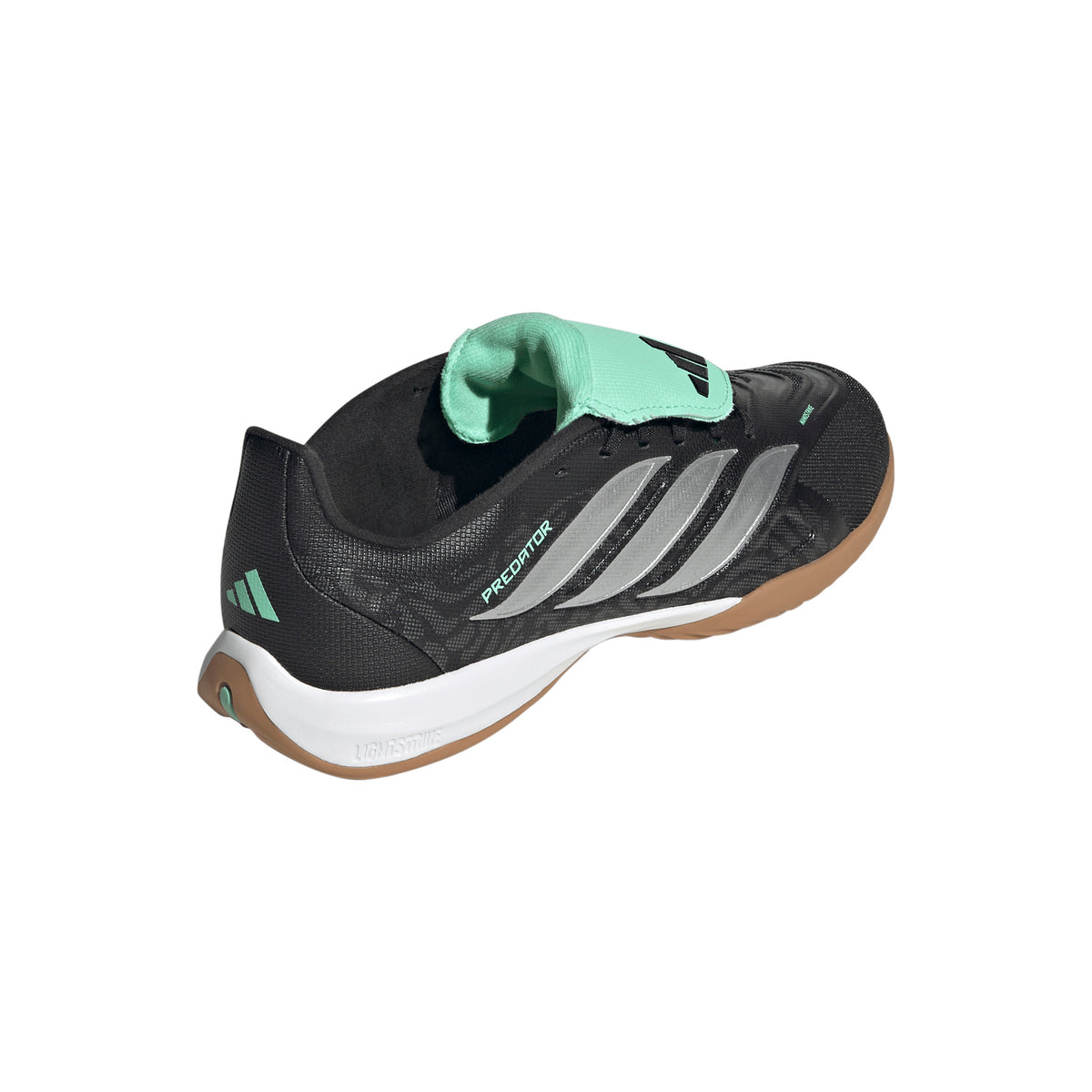 adidas Predator League Fold-Over Tongue IN Indoor Youth Soccer Shoe - Black/Silver - Best Buy Soccer