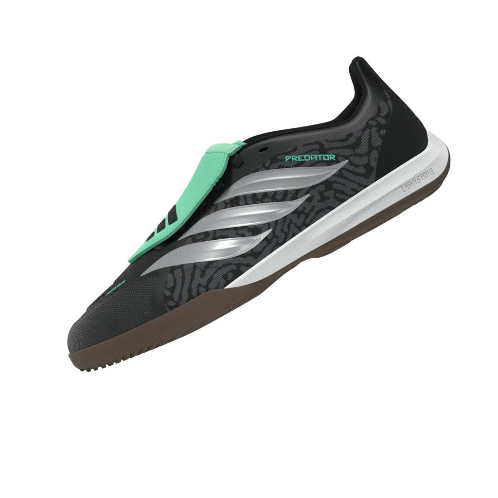 adidas Predator League Fold-Over Tongue IN Indoor Youth Soccer Shoe - Black/Silver - Best Buy Soccer