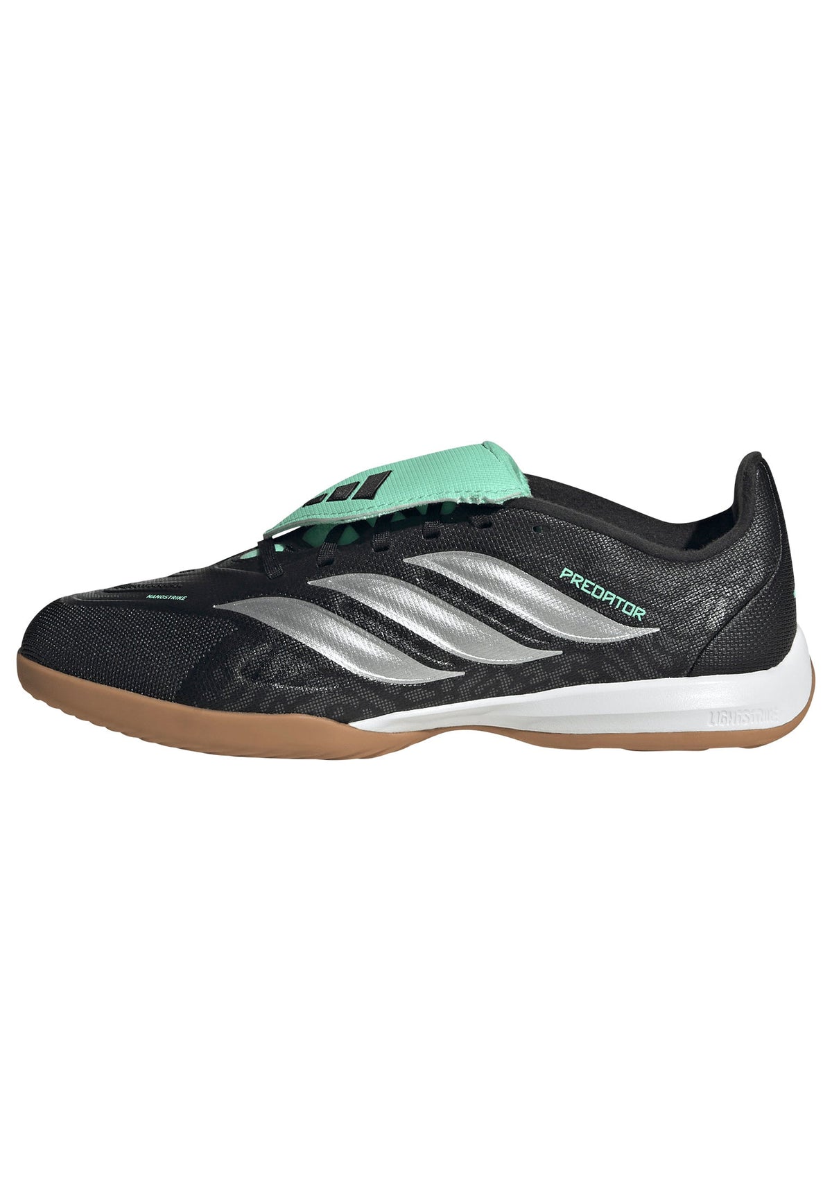 adidas Predator League Fold-Over Tongue IN Indoor Youth Soccer Shoe - Black/Silver - Best Buy Soccer