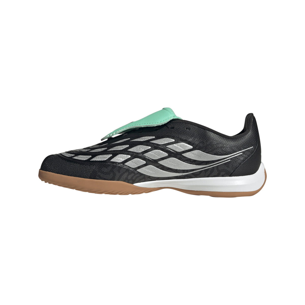 adidas Predator League Fold-Over Tongue IN Indoor Youth Soccer Shoe - Black/Silver - Best Buy Soccer