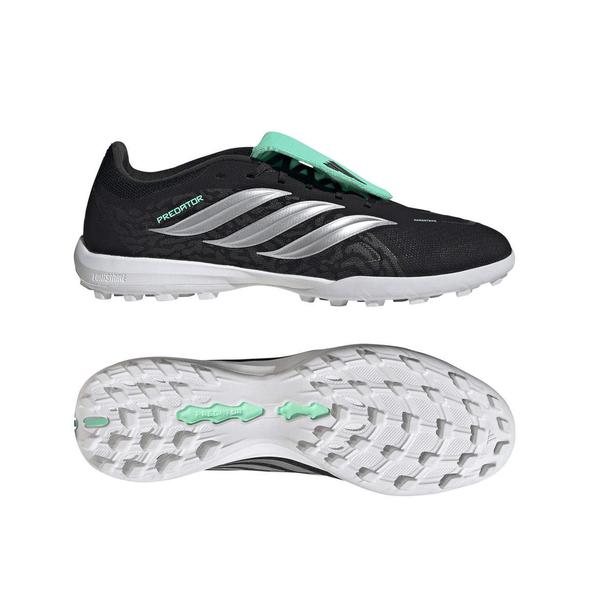adidas Predator League Fold-Over Tongue TF Turf Men's Soccer Cleats - Black/Silver/Mint - Best Buy Soccer