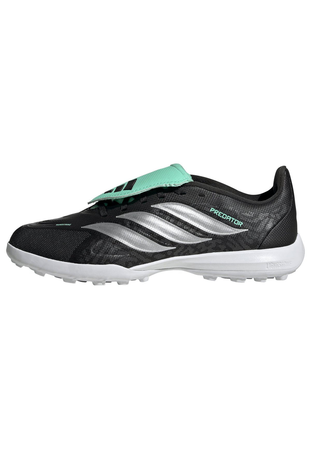 adidas Predator League Fold-Over Tongue TF Turf Youth Soccer Cleats - Black/Silver - Best Buy Soccer