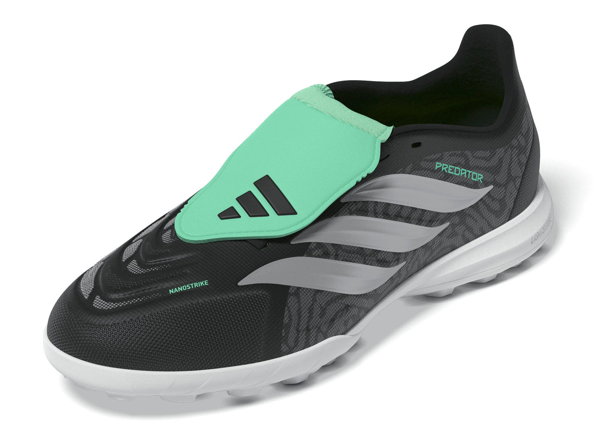 adidas Predator League Fold-Over Tongue TF Turf Youth Soccer Cleats - Black/Silver - Best Buy Soccer