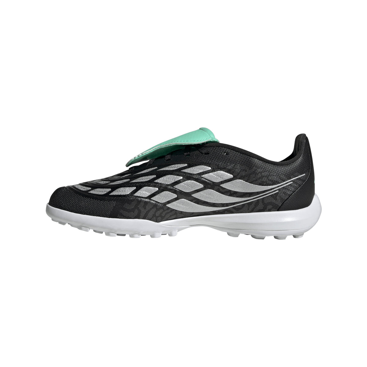 adidas Predator League Fold-Over Tongue TF Turf Youth Soccer Cleats - Black/Silver - Best Buy Soccer