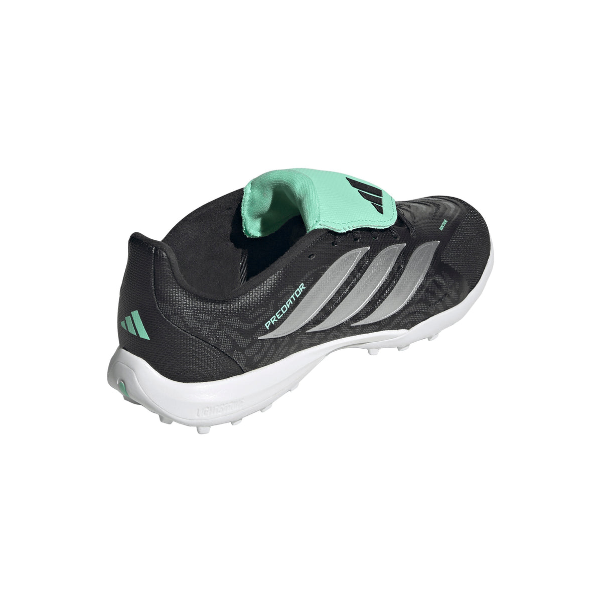 adidas Predator League Fold-Over Tongue TF Turf Youth Soccer Cleats - Black/Silver - Best Buy Soccer