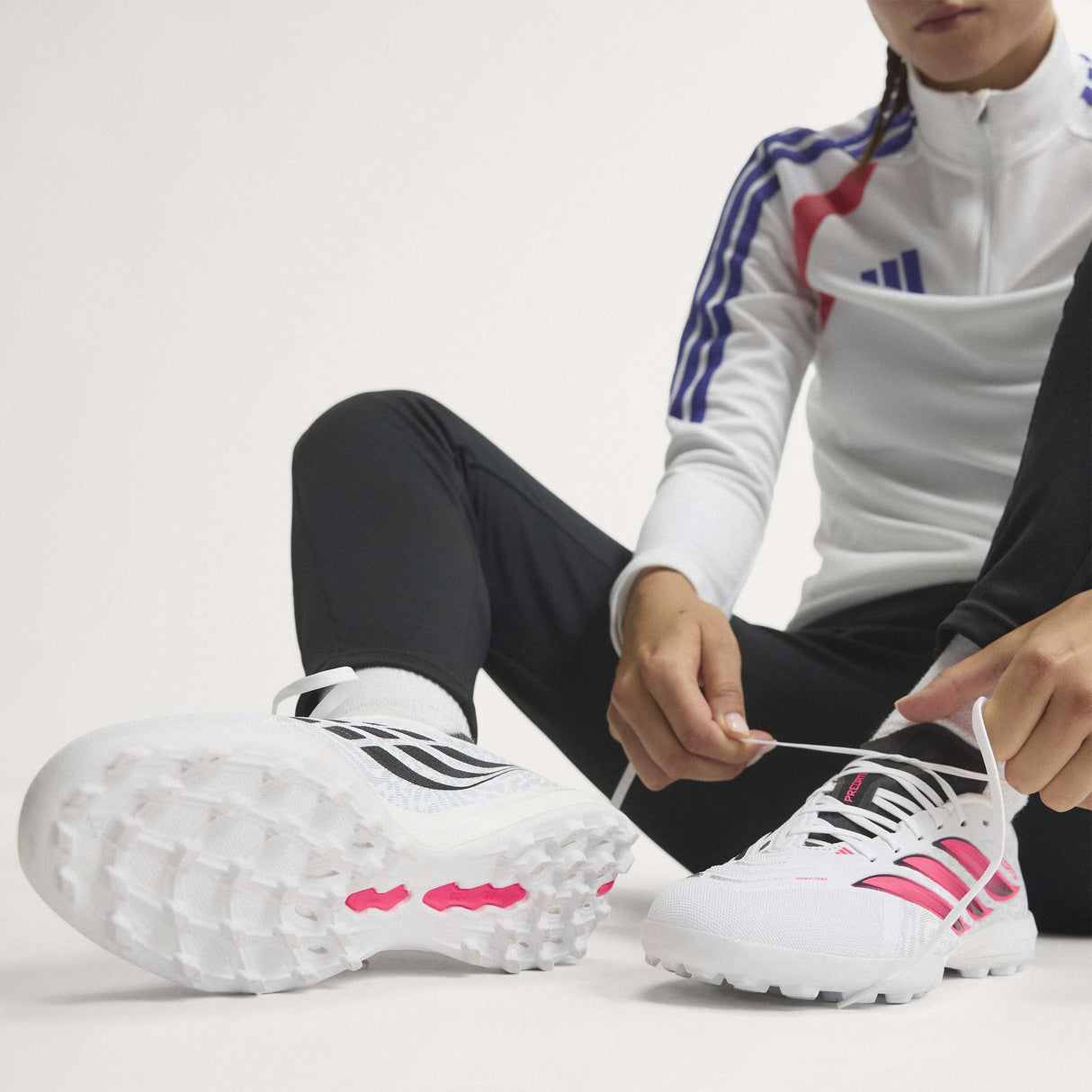 adidas Predator League Turf Men's Soccer Cleats - White/Black - Best Buy Soccer