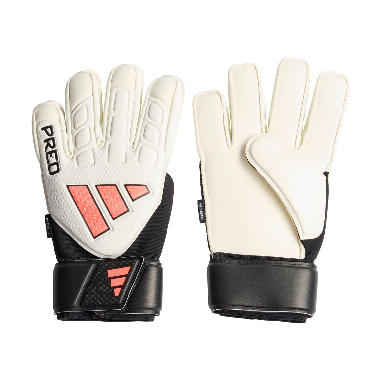adidas Predator Match Fingersave Goalkeeper Soccer Glove - White/Back - Best Buy Soccer