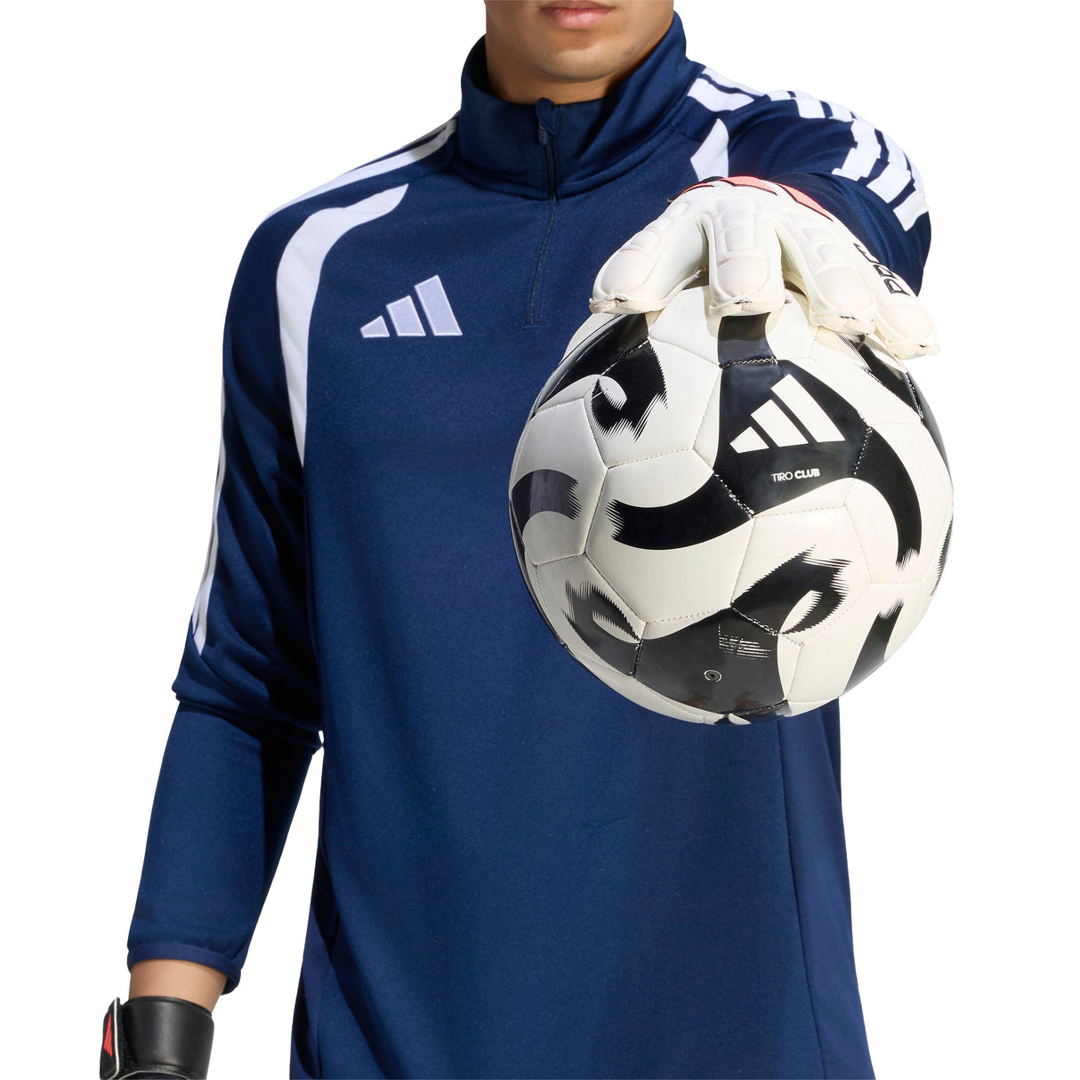 adidas Predator Match Fingersave Goalkeeper Soccer Glove - White/Back - Best Buy Soccer