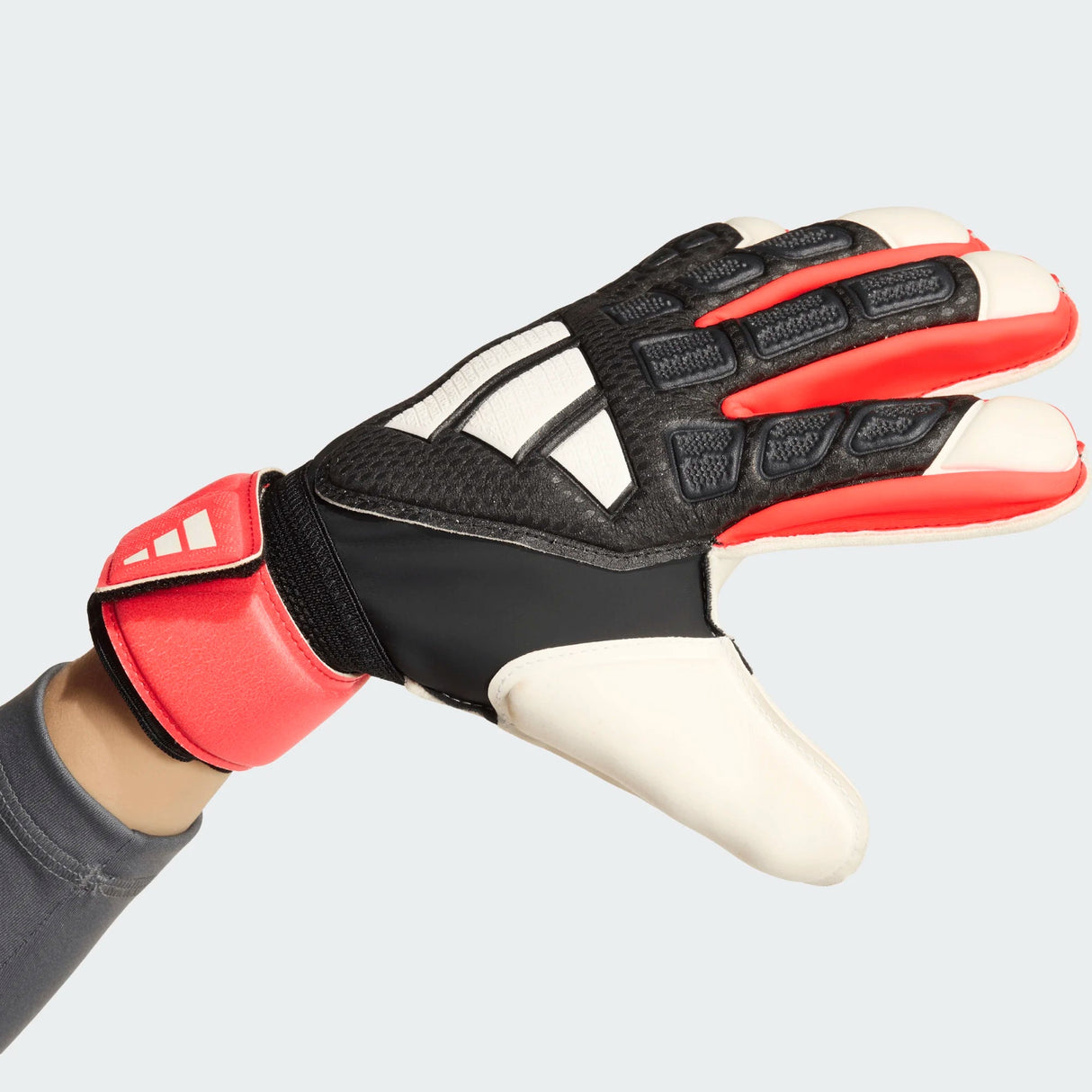 adidas Predator Match Fingersave Goalkeeper Youth Soccer Glove - Black/Red/White - Best Buy Soccer