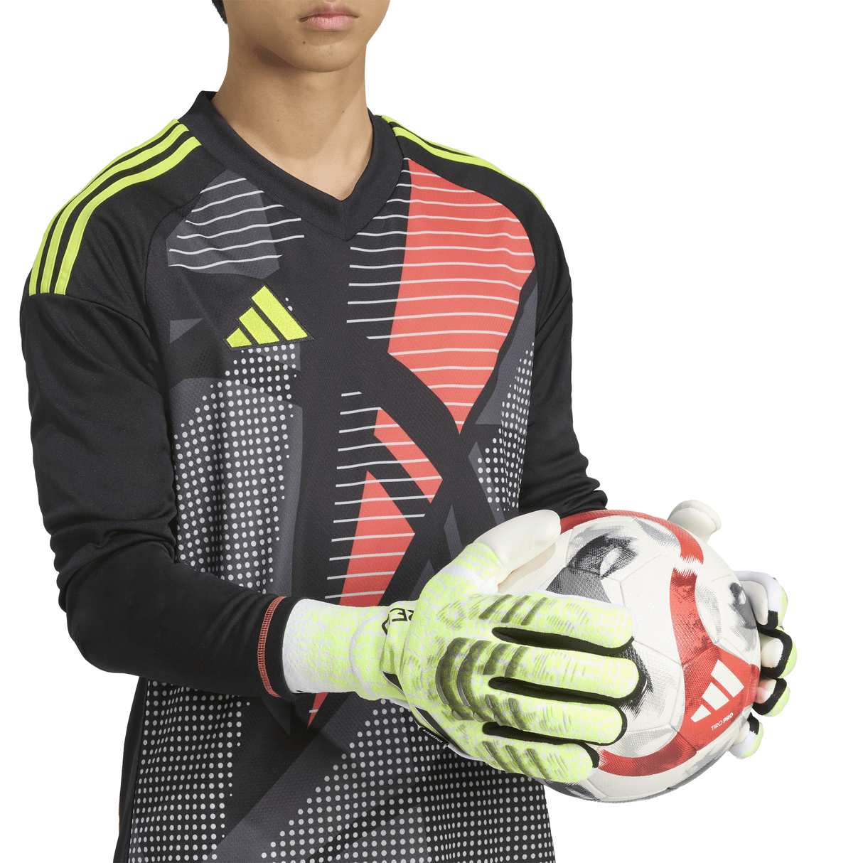 adidas Predator Pro Fingersave Goalkeeper Gloves Lemon/White/Black - Best Buy Soccer