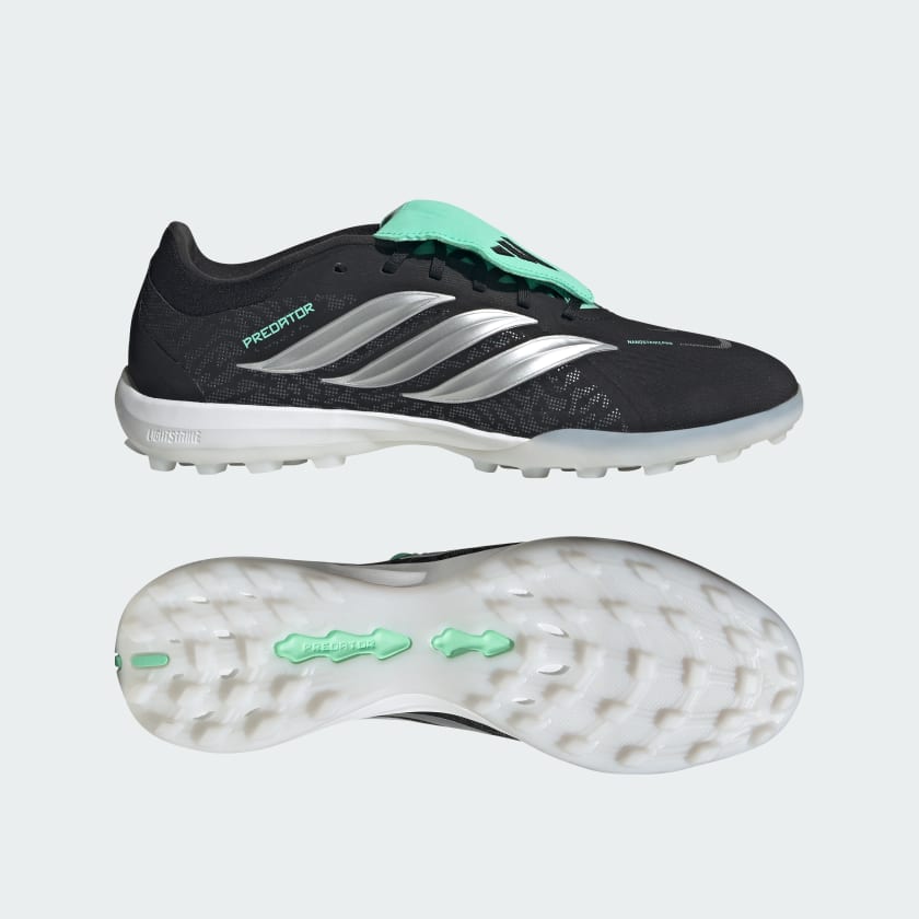adidas Predator Pro Fold-Over Tongue TF Turf Men's Soccer Cleats - Black/Silver - Best Buy Soccer