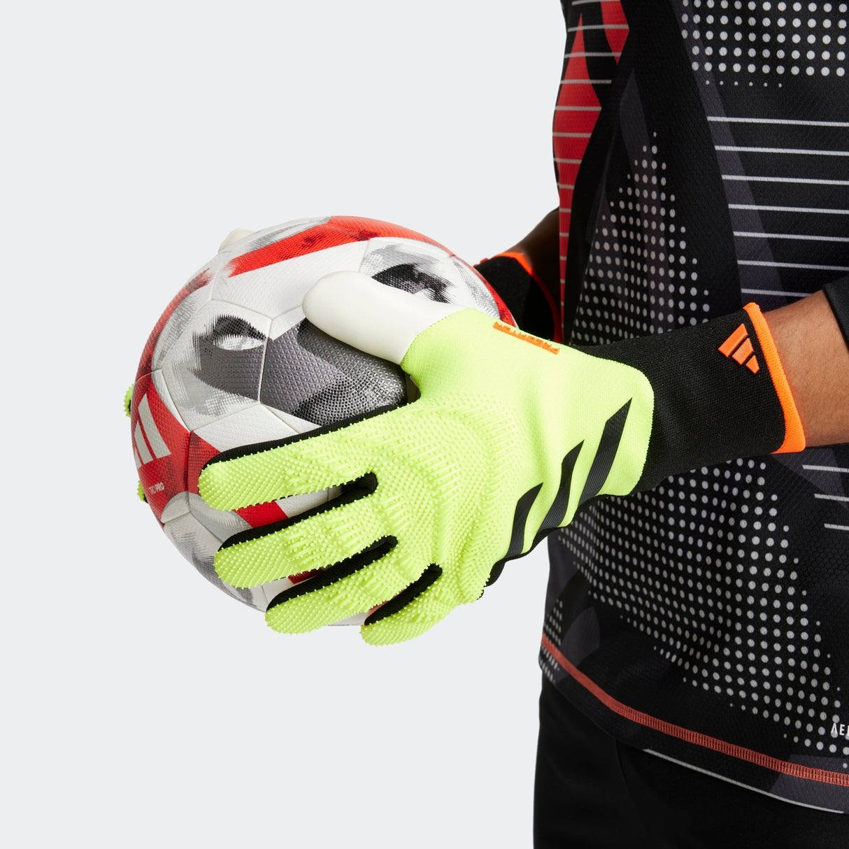 adidas Predator Pro Goalkeeper Gloves Solar Yellow/Black/Solar Red - Best Buy Soccer
