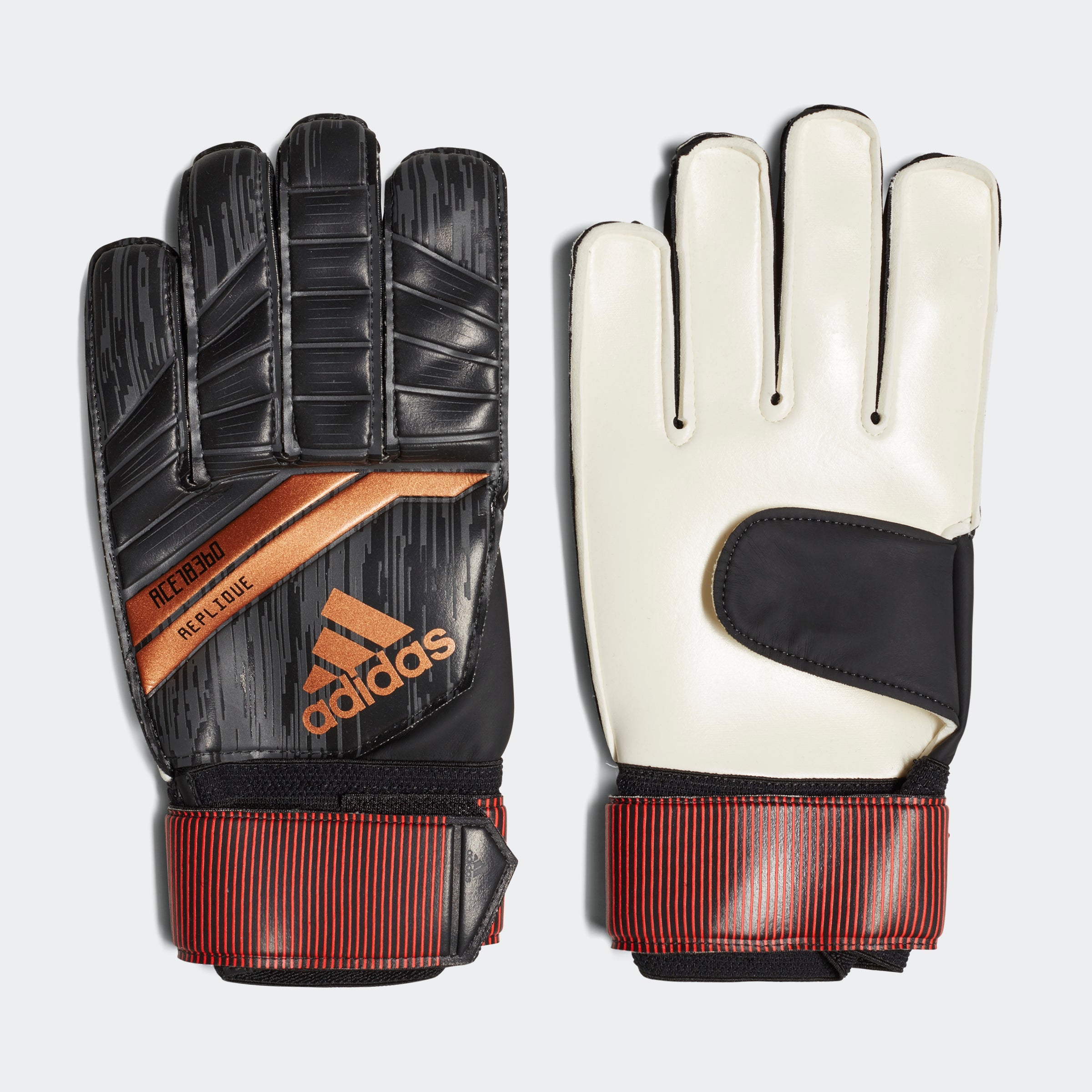 adidas Predator Replique Goalkeeper Gloves - Black/Solar Red/Copper Gold - Best Buy Soccer
