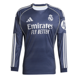 adidas Real Madrid Away Long Sleeve Men's Soccer Jersey 25/26 - Blue - Best Buy Soccer