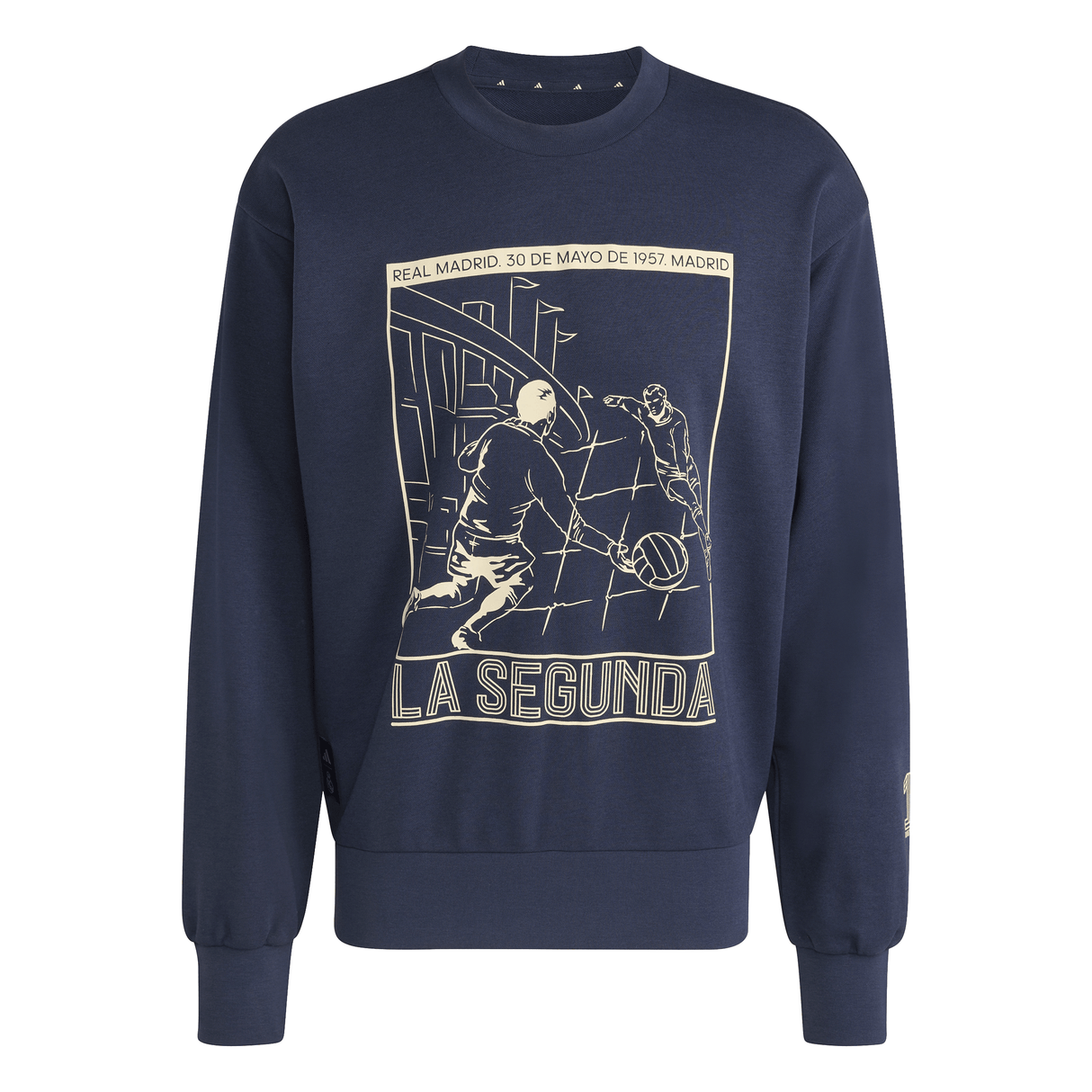 adidas Real Madrid Heritage Crew Men's Sweat - Navy - Best Buy Soccer