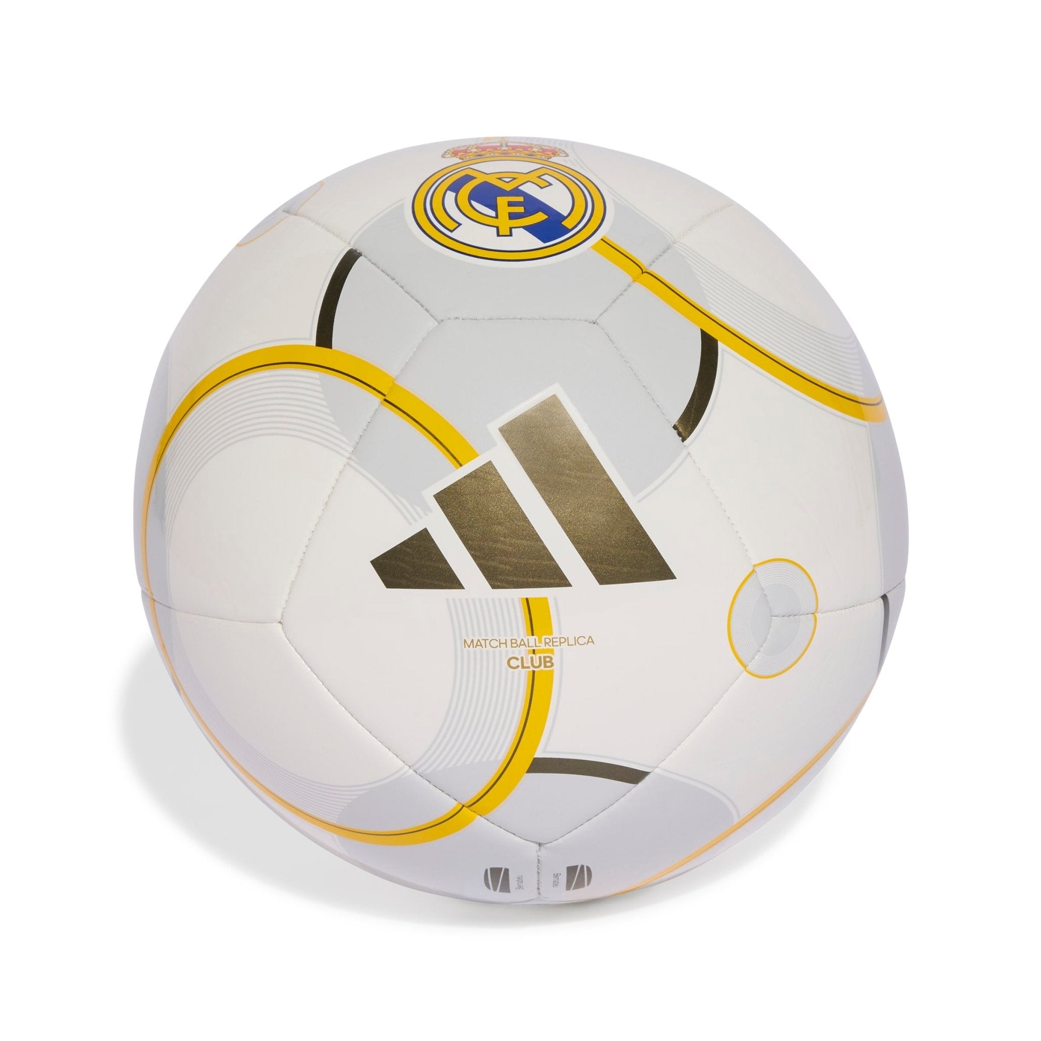 adidas Real Madrid Home Club Ball - White/Gold - Best Buy Soccer