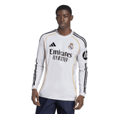adidas Real Madrid Long Sleeve Men's Home Soccer Jersey 25/26 - White - Best Buy Soccer