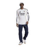 adidas Real Madrid Long Sleeve Men's Home Soccer Jersey 25/26 - White - Best Buy Soccer