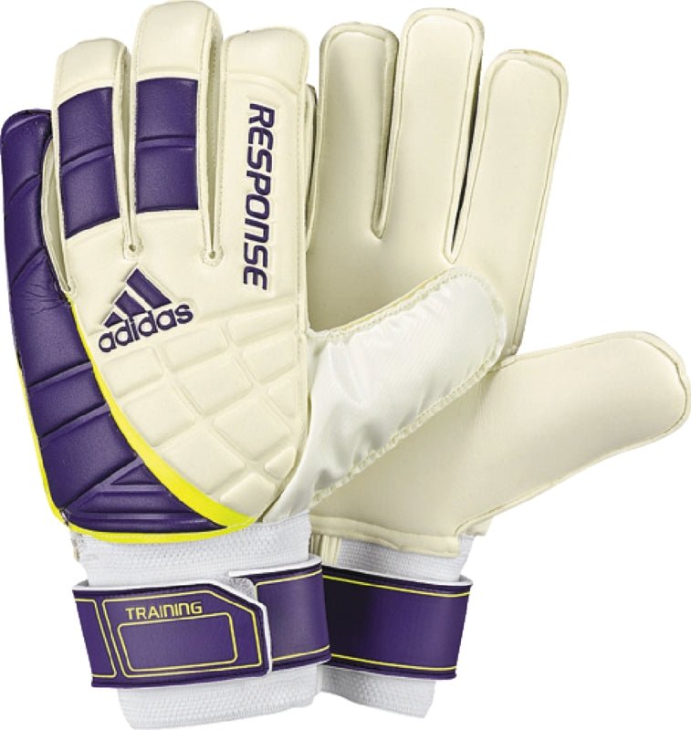 adidas Response Training Goalkeeper Gloves White/Purple - Best Buy Soccer