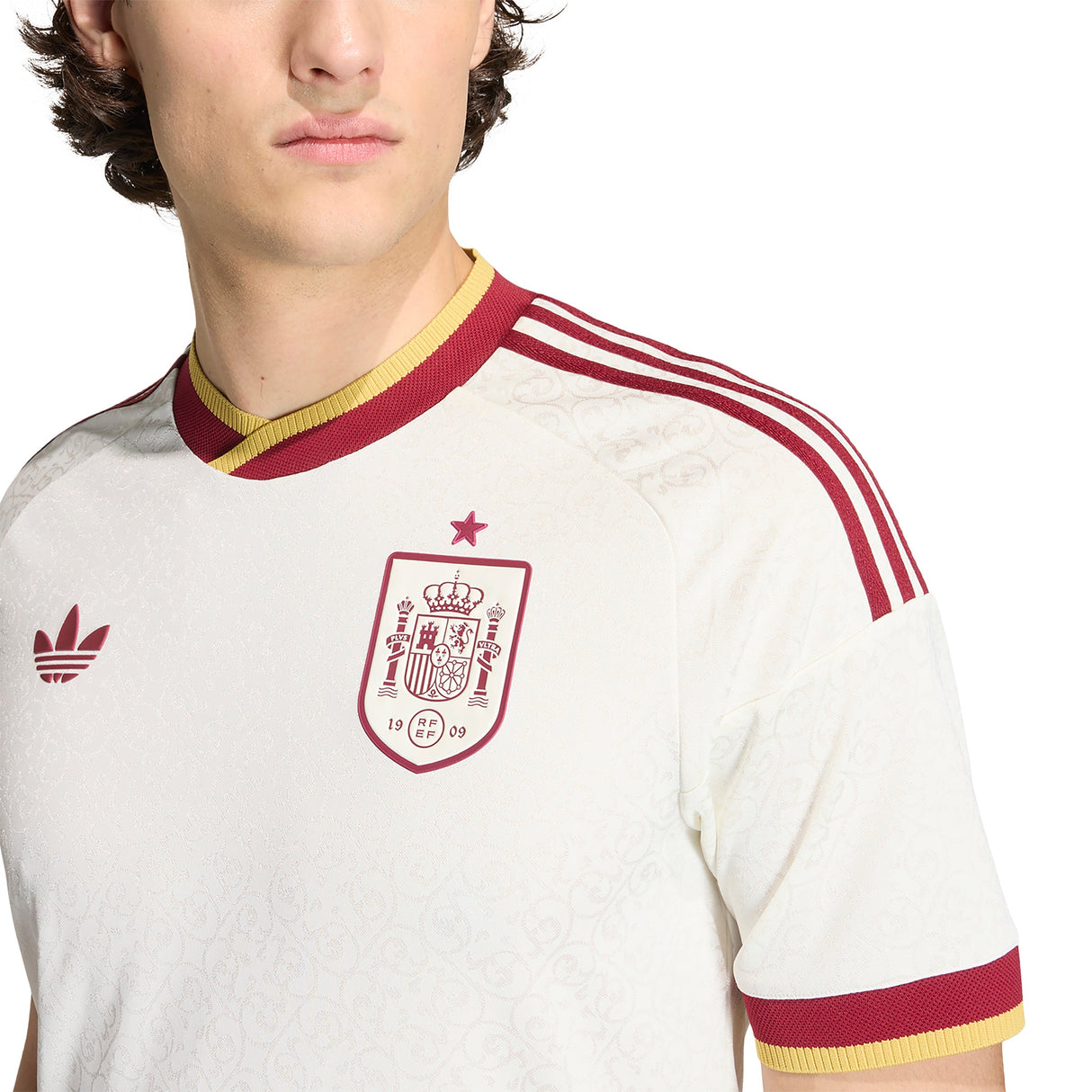 adidas Spain Away Authentic Men's Soccer Jersey 2026 - White - Best Buy Soccer