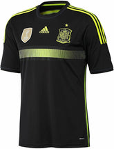 adidas Spain Away Jersey 14 Black/Yel - Best Buy Soccer