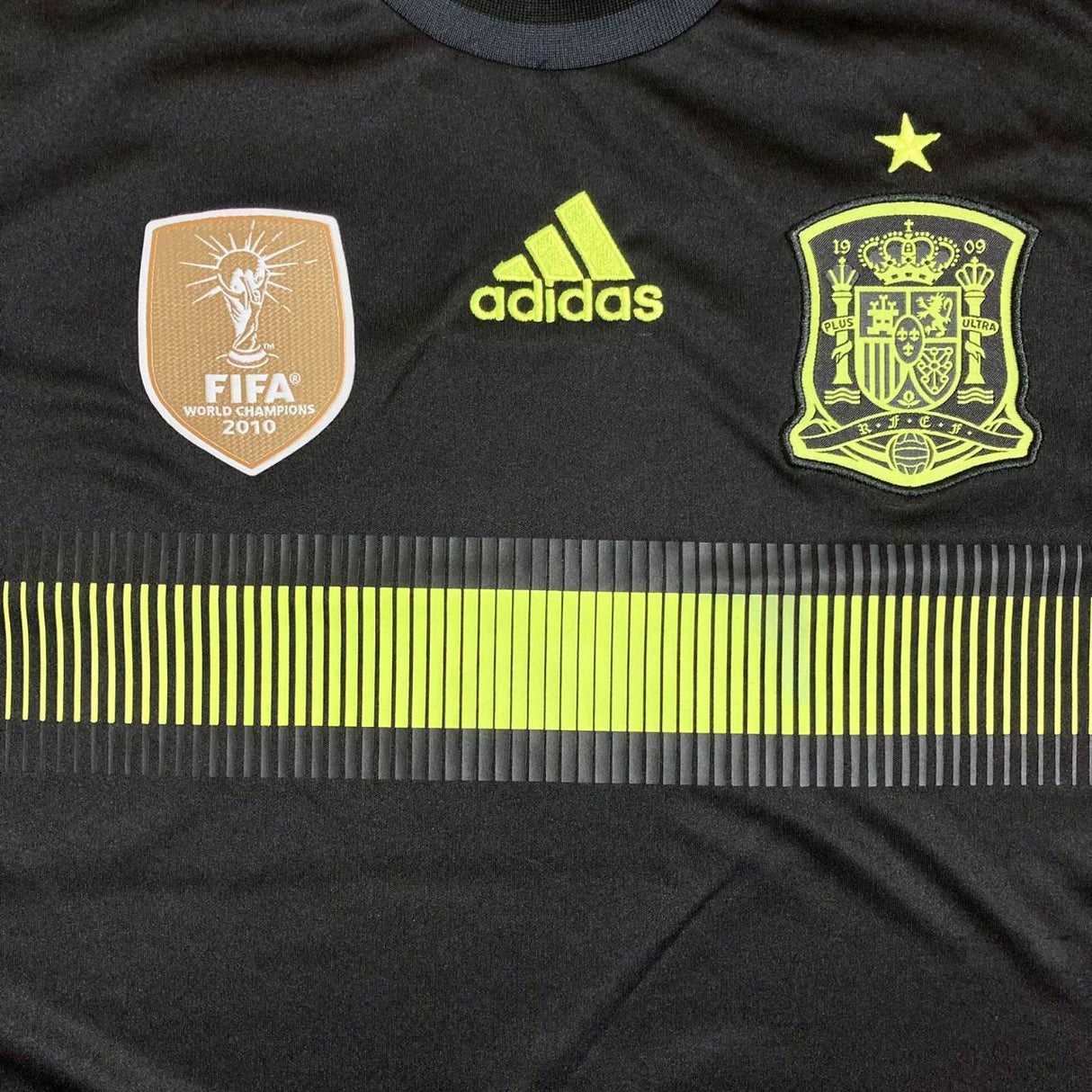 adidas Spain Away Jersey 14 Black/Yel - Best Buy Soccer